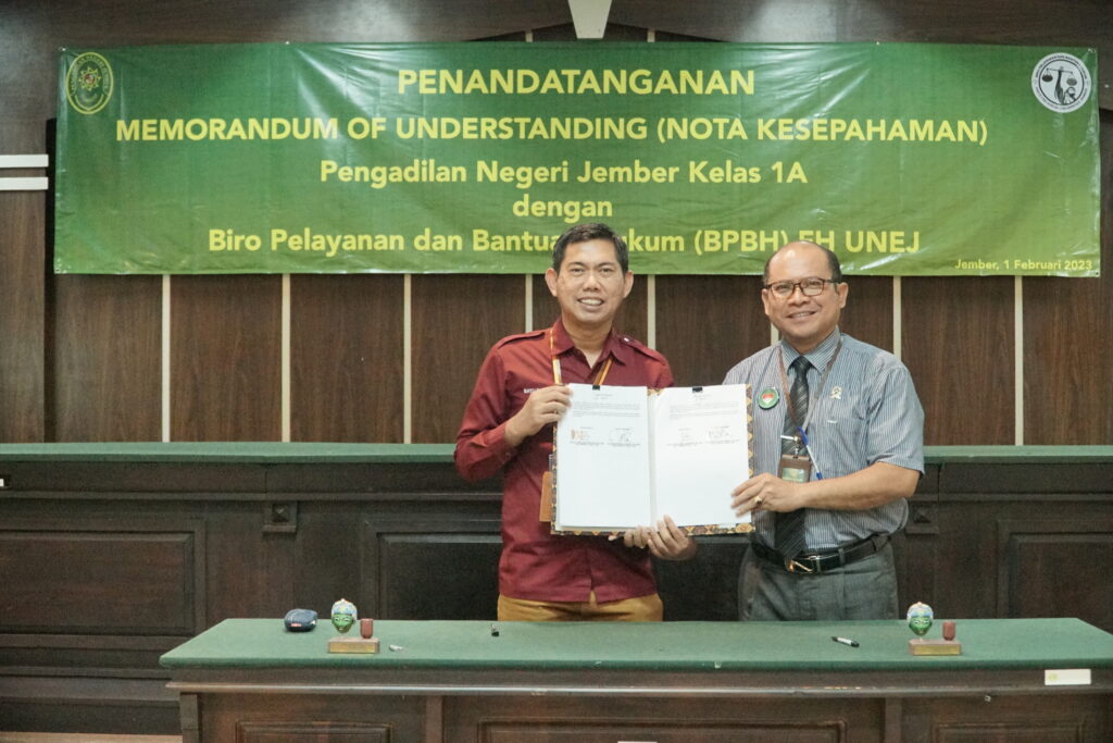 Lakukan MoU Dengan PN Jember, Dekan FH UNEJ Sebut PN Jember Sebagai ...