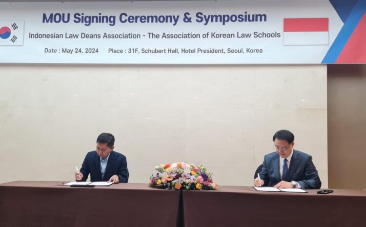  FH UNEJ Tanda Tangani MOU dengan The Association of Korean Law Schools di Seoul