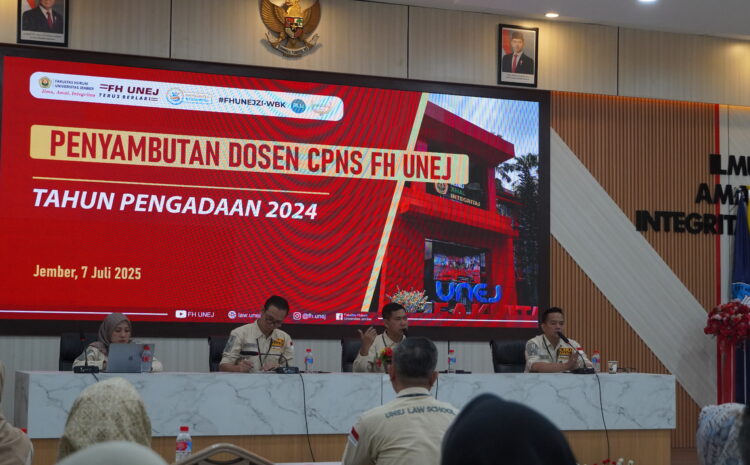 FH UNEJ Sambut 9 Dosen CPNS Baru Tahun Pengadaan 2024