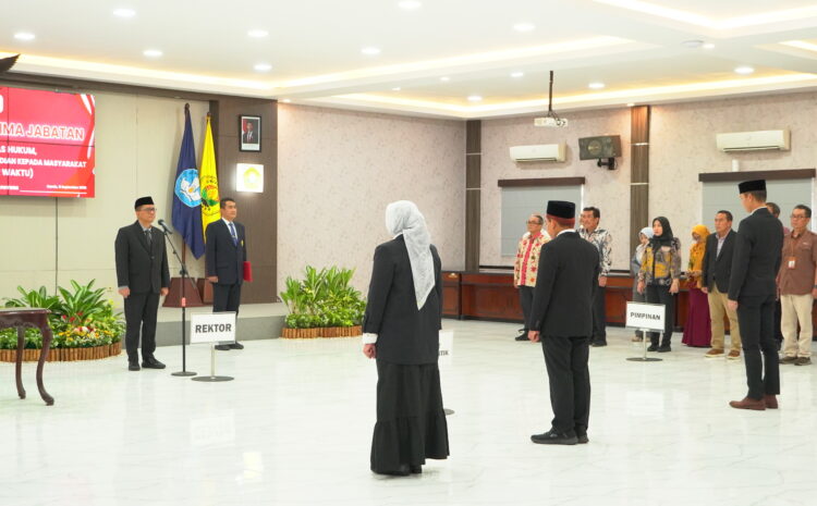 Pelantikan Antar Waktu Dekan dan Wakil Dekan I FH UNEJ oleh Rektor