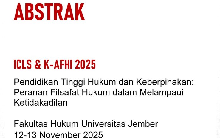  Pengumuman Seleksi Abstrak Konferensi ICLS & K-AFHI 2025