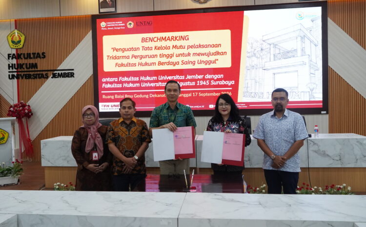  FH UNEJ dan FH UNTAG Surabaya Perkuat Tata Kelola Mutu Tridarma melalui Benchmarking
